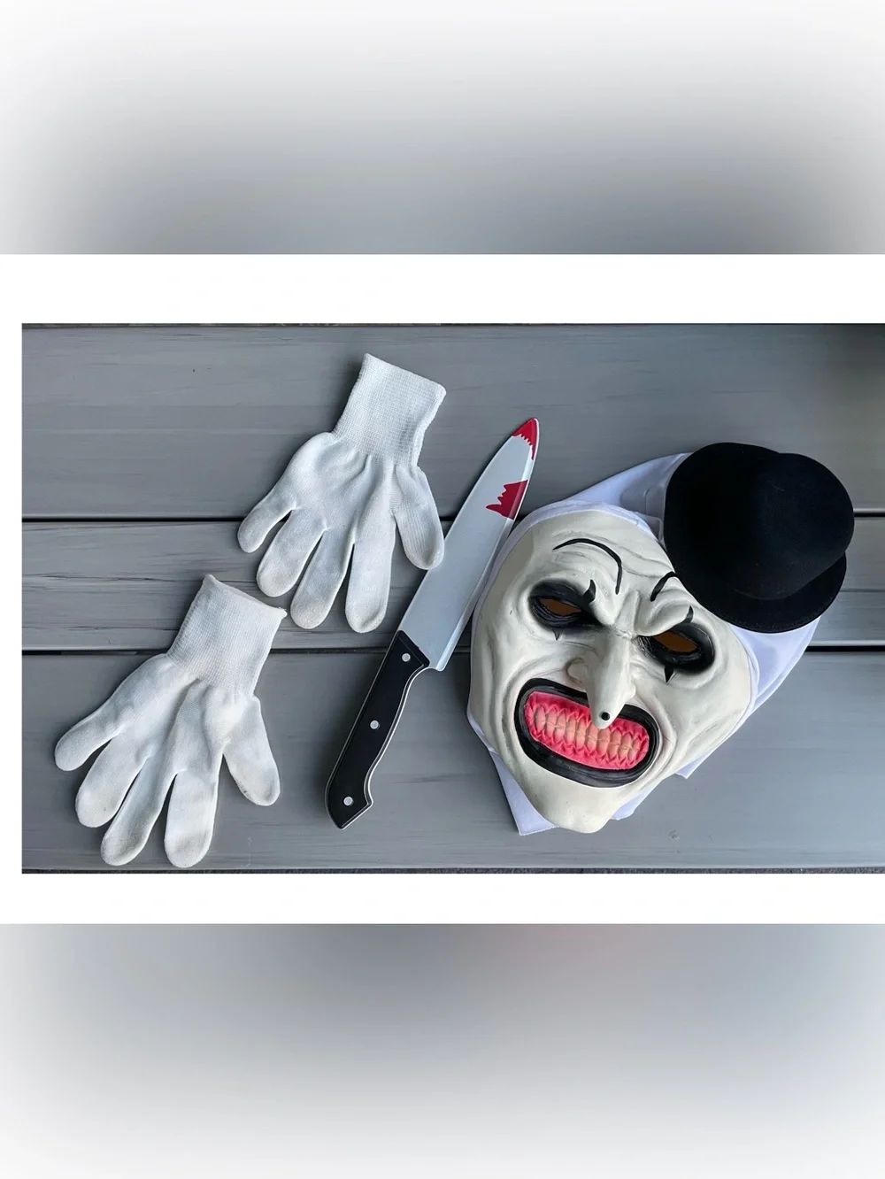 Art the Clown Kids Black & White Two-Tone One-Piece Costume